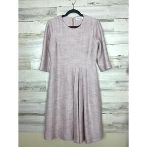 The Fold Women's 8 light pink Hensley swing hem midi dress new elegant cotton